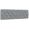 Image de vidaXL Coussin de tÃªte de lit gris clair 160 cm tissu