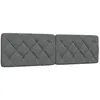 Image de vidaXL Coussin de tÃªte de lit gris foncÃ© 180 cm tissu