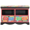 Image de Meuble TV vidaXL Multicolore 80x35x50 cm en bois de mangue