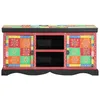 Image de Meuble TV vidaXL Multicolore 100x35x50 cm en bois de mangue massif