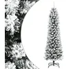 Image de vidaXL Sapin de Noël artificiel mince avec neige floquée 240 cm PVC/PE4019689