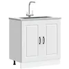 Image de vidaXL Meuble bas pour Ã©vier Kalmar blanc 80x46x81,5cm bois ingÃ©nierie