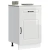 Image de vidaXL Armoire de cuisine Kalmar blanc brillant bois ingÃ©nierie