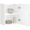 Image de vidaXL Vidaxl Armoires Murales De Cuisine 2pcs Kalmar Blanc Bois D'ingénierie
