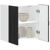 Image de vidaXL Armoire murale de cuisine Kalmar noir bois d'ingÃ©nierie