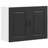Image de vidaXL Armoire murale de cuisine Kalmar noir bois d'ingÃ©nierie