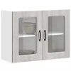Image de vidaXL Vidaxl Armoire Murale De Cuisine Et Porte En Verre Kalmar Sonoma Gris