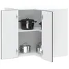 Image de vidaXL Armoire murale d'angle de cuisine Kalmar noir bois d'ingÃ©nierie