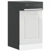Image de vidaXL Panneau de lave-vaisselle Kalmar blanc brillant 45x1,5x67 cm