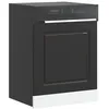 Image de vidaXL Panneau de lave-vaisselle Kalmar noir 60x1,5x67 cm