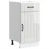 Image de Vidaxl Armoire De Cuisine Lucca Blanc Brillant Bois Ingénierie