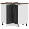 Image de vidaXL Armoire d'angle de cuisine Lucca noir bois d'ingÃ©nierie