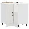 Image de vidaXL Armoire d'angle de cuisine Lucca blanc brillant bois ingÃ©nierie