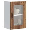 Image de vidaXL Vidaxl Armoire Murale De Cuisine Avec Porte En Verre Lucca Vieux Bois