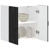 Image de vidaXL Armoire murale de cuisine Lucca noir bois d'ingÃ©nierie