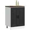 Image de vidaXL Armoire de cuisine Porto noir bois d'ingÃ©nierie