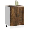 Image de vidaXL Vidaxl Armoire De Cuisine Porto Chêne Fumé Bois D'ingénierie