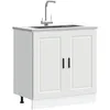 Image de vidaXL Meuble bas pour Ã©vier Porto blanc 80x46x81,5 cm bois ingÃ©nierie