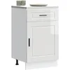 Image de vidaXL Vidaxl Armoire De Cuisine Porto Blanc Brillant Bois Ingénierie