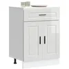 Image de vidaXL Armoire de cuisine Porto blanc brillant bois ingÃ©nierie