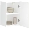 Image de vidaXL Vidaxl Armoire Murale De Cuisine Porto Blanc Brillant Bois Ingénierie