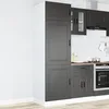 Image de vidaXL Vidaxl Armoire De Cuisine Porto Noir Bois D'ingénierie