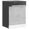 Image de vidaXL Panneau de lave-vaisselle Porto gris bÃ©ton 60x1,5x67 cm