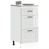Image de Vidaxl Armoire De Cuisine Porto Blanc Brillant Bois Ingénierie