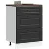 Image de vidaXL Armoire de cuisine Porto noir bois d'ingÃ©nierie