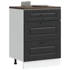 Image de vidaXL Armoire de cuisine Kalmar noir bois d'ingÃ©nierie