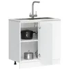 Image de vidaXL Meuble bas du lavabo blanc bois d'ingÃ©nierie