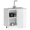 Image de vidaXL Armoire de cuisine Kalmar blanc brillant bois ingÃ©nierie