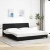 Image de vidaXL Cadre de lit sans matelas noir 200x200 cm tissu