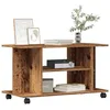Image de vidaXL Meuble TV avec roulettes vieux bois 80x40x45 cm bois ingénierie855790