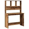 Image de vidaXL Bureau avec Ã©tagÃ¨res vieux bois 102x45x148 cm bois d'ingÃ©nierie