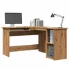 Image de vidaXL Bureau d'angle chêne artisanal 120x140x75 cm bois d'ingénierie855901