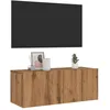 Image de vidaXL Meuble TV mural chÃªne artisanal 80x30x30 cm bois d'ingÃ©nierie