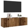 Image de vidaXL Meuble TV mural vieux bois 100x30x30 cm bois d'ingénierie856018