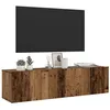 Image de vidaXL Meuble TV mural vieux bois 120x30x30 cm bois d'ingénierie856020