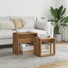 Image de vidaXL Tables basses gigognes 2 pcs chêne artisanal bois d'ingénierie856051