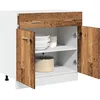 Image de vidaXL Vidaxl Armoire De Plancher À Tiroir Vieux Bois 80x46x81,5 Cm