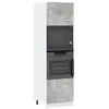 Image de vidaXL Armoire Ã  micro-ondes Gris bÃ©ton 60x57x207 cm AgglomÃ©rÃ©