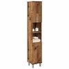 Image de vidaXL Armoire de salle de bain vieux bois 30x30x179cm bois ingénierie856140