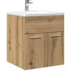 Image de vidaXL Armoire lavabo de salle de bain chêne artisanal bois ingénierie856206