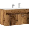 Image de vidaXL Vidaxl Armoire Lavabo De Salle De Bain Vieux Bois Bois D'ingénierie