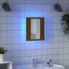 Image de Vidaxl Armoire De Salle De Bain Miroir Led ChÃªne Artisanal 40x12x45 Cm