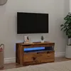 Image de vidaXL Meuble TV avec lumiÃ¨res LED vieux bois bois d'ingÃ©nierie