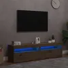 Image de vidaXL Meubles TV avec lumières LED 2 pcs chêne artisanal856318