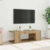 Image de vidaXL Meuble TV avec lumières LED chêne artisanal bois d'ingénierie856326