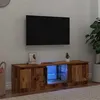 Image de vidaXL Meuble TV avec lumières LED vieux bois bois d'ingénierie856347